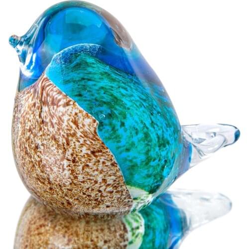 H&D Creative Cute Glass Bird Ornament Home Desktop Figurines Crafts Decor Desktop Bookshelf Accessories Birthday Wedding Gift