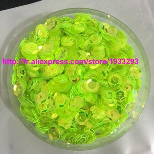 30g(3000pcs)/50g(5000pcs) 6mm CUP Brilliant Transparent Green round loose sequins Paillette sewing Wedding craft good quality