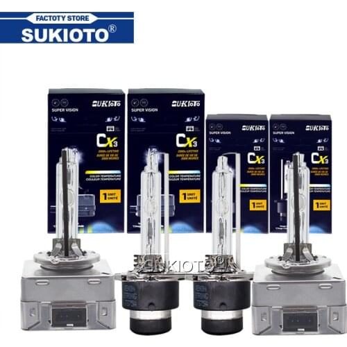 SUKIOTO 2PCS OEM 55W D2S D4S HID Xenon Bulbs Metal Base 35W D1S D3S AC Headlight Bulb Lamps 5000K 8000K 4300K 6000K Car Lights