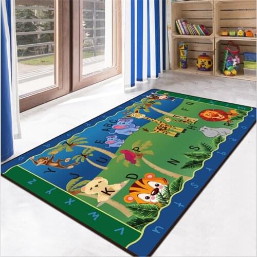 Squirrel/Hippo/Lion Carpet Carpets Soft Flannel 3D Printed Rugs Mat Rugs Anti-slip Large Rug Carpet Home Decoration