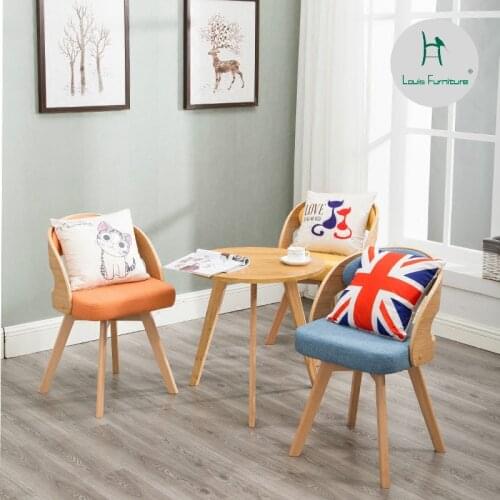 Louis Fashion Cafe Furniture Sets Solid Wood Balcony Three Pieces of Small Coffee Table Combination