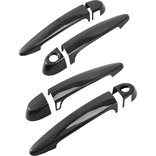 Real Carbon Fiber Outside Exterior Door Handle Cover Trim For-BMW 1 2 3 4 Series E90 F30 F34 X1 E84 X3 F25