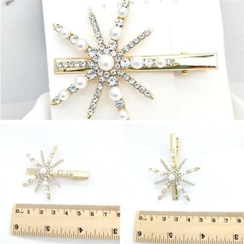 The New Listing Pearl Hair Clip Slide Hairpin Snap Bridal Hair Accessory Large