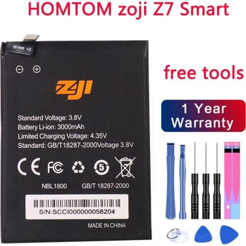 New 100% Original HOMTOM zoji Z7 Battery 3000 mAh for HOMTOM zoji Z7 Smart Phone free Tool Kits