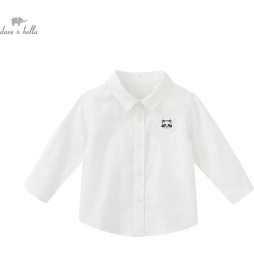 DBS18438 dave bella autumn fashion baby boys cartoon shirts infant toddler tops children high quality clothes