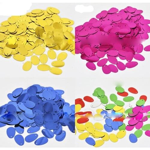 12 × 20mm oval sequins, PVC sequins, egg-shaped beads, clothing accessories, beads, wedding party decoration, sequins