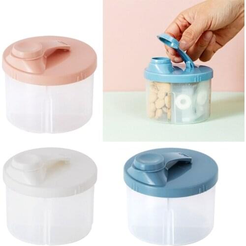 G99C 4-Grids Portable Baby Food Storage Box Infant Essential Cereal Holder Milk Powder Organizer Kids Snacks Container