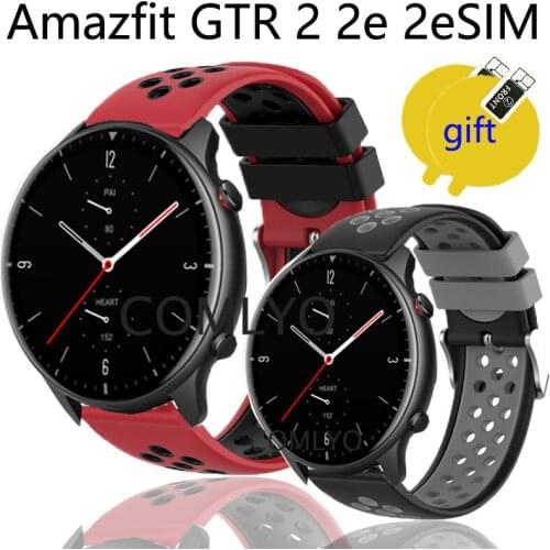 3in1 Pack For Amazfit GTR 2 2e eSIM Strap Smart Watch Silicone Metal buckle Soft Sports Band Xiaomi Amazfit GTR2e SIM Belt