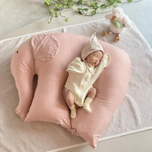Removable Sleeping Crib Cotton Plush Elephant Design Chair Infant Seat Cushion for Newborn Baby Appease Doll Machine Washable