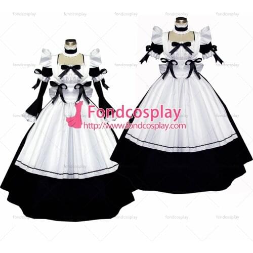 Lovely Sissy Maid Dress Black Cotton Lockable Uniform Cosplay Costume Custom-made[G526]