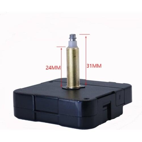 High Torque Long Shaft Silent Clock Movement Mechanism with 2 Clock Hands Repair Y4QC