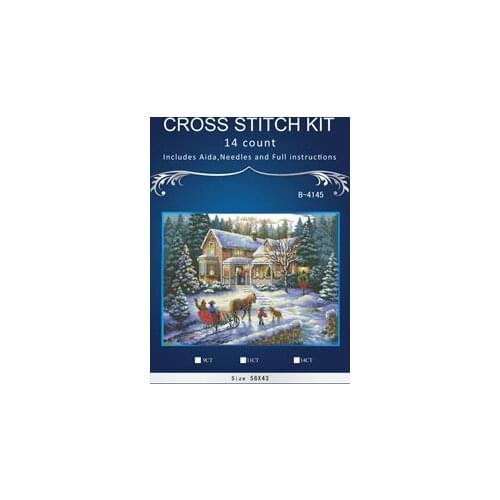 Top Quality lovely counted cross stitch kit Coming Home for the Holidays christmas snow eve dimensions JCS Simlar dmc threads