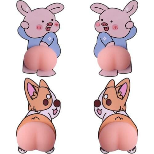 Animal Butt Door Stopper For Car Fridge 3D Cute Car Phone Fridge Protection Sticker Stops Decor Door Catcher Block forceful