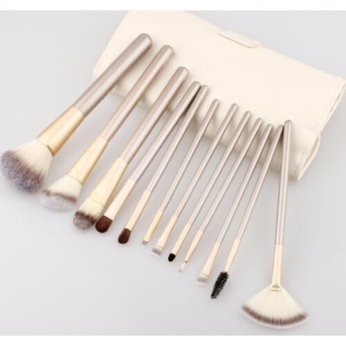 12PCS/Set Professional Make Up Brushes Eyebrow Eyeliner Lip Powder Foundation Brush Cosmetics Makeup Brushes with Storage Case