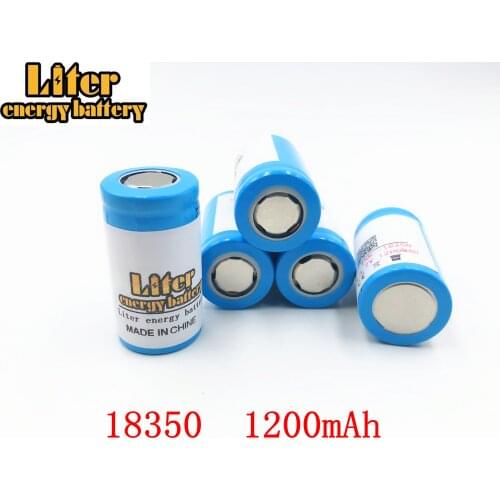 2PCS Liter energy battery 18350 battery 1200mAh 3.7V Li-ion Rechargeable Battery with battery protective storage box