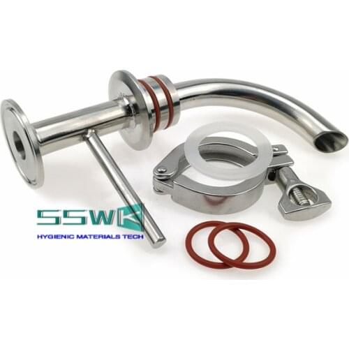 3/4" (19mm OD) with 1.5" TC Pickup Tube Home Brew Fitting Tri Clover Racking Arm Dual O-rings Design Fermenter Accessories
