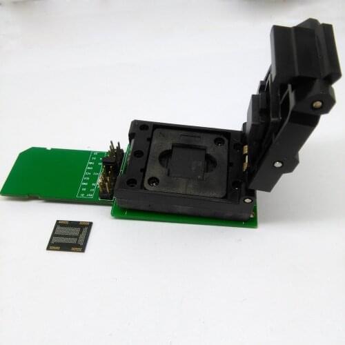 11.5x13mm BGA221 eMCP221 socket adapter to SD reader,for BGA 221 eMCP 221 testing,Clamshell structure,nand flash programmer