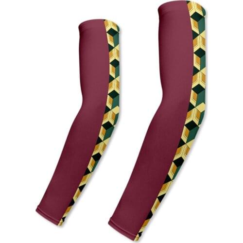 Anime Kimetsu No Yaiba Unisex Cooling Sleeves Demon Slayer Cosplay Mitten Fashion Gloves Arm Cover Sunscreen Cuff Summer S2201