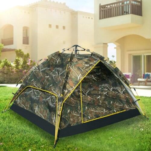 New Automatic Camouflage Tent，2 Person/3-4 Person Instant Setup Protable Camping Tent Rainproof Anti-UV Beach Hiking Travel Tent