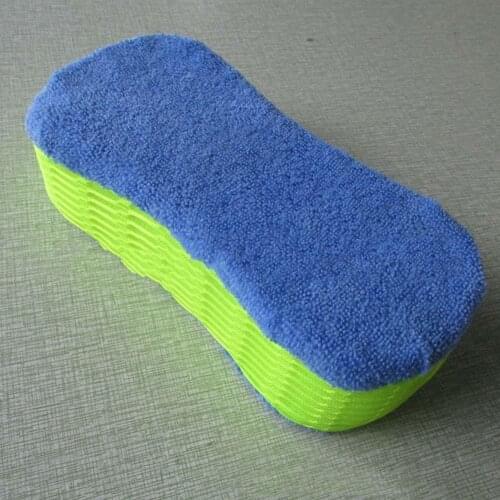 Car Wash 8 Shape Auto Sponge Microfiber Pad Blue and Green Super Absorbent Car Cleaning Washing Tools for Detailing Washing