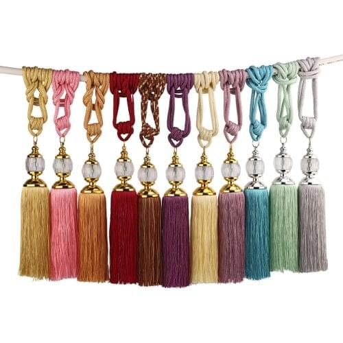 2Pc Large crystal hanging ball 60cm Tassel Beaded Fringe Chinese Knots For Fan Comb Bookmark Bag Hats Car Cross-stitch Ornaments