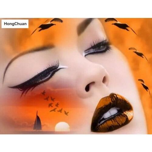 Fast delivery sexy woman square/round diamond embroidery mosaic DIY 5D diamond painting home decoration mural cross stitch gifts