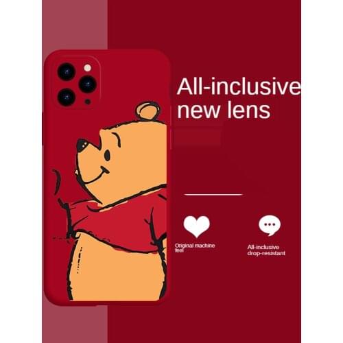 DISNEY 2021 Mickey Silicone Case for IPhone 11 Pro Xs Max iPhone 12 12PRO 12PROMAX Official Liquid Silicon 360 Full Cover