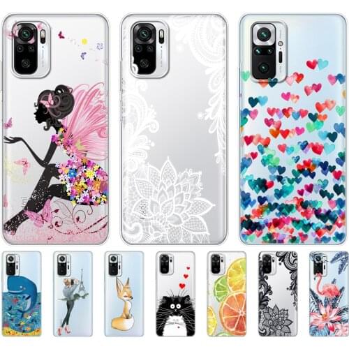 For Xiaomi Redmi Note 10 4G 5G Case Silicon Soft Tpu For Redmi Note 10 Pro Global Version Phone Cover Note 10s Bumper Etui Funda