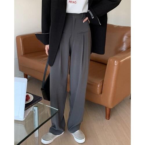 DISWEET Women's Straight Trousers