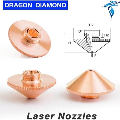 28mm M11 Height 15mm Precitec Nozzle 1.0-4.0mm Double Layer For Precitec FIBER Laser Cutting Head