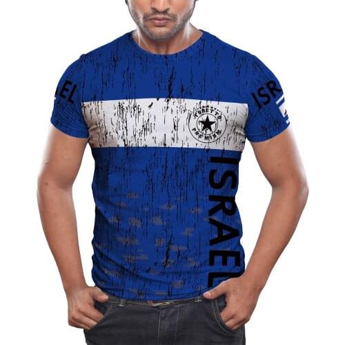 Israeli flag jersey mens T-shirt Israeli football jerseys High quality breathable round neck fashion T-shirt for man