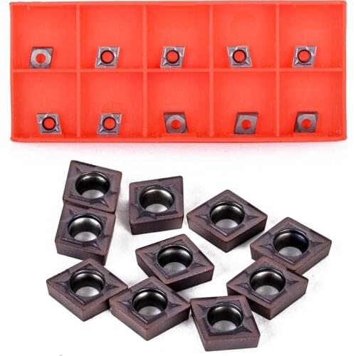 10pcs/set Carbide Inserts CCMT060204 Internal Inserts For Turning Tool Boring Bar