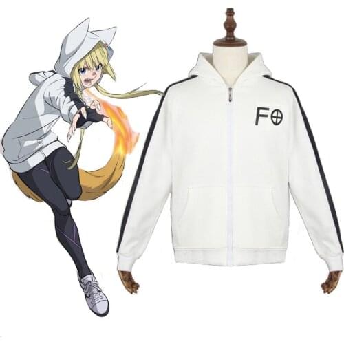 Anime Kemono Jihen Kon Cosplay Costume Kon Zip Hooded Hoodie Coat Jacket Outfit Costumes For Woman Man Pluz Size