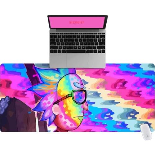 90x40cm XXL Large Cute HD Colorful Cartoon Pattern Office Computer Desk Mat Laptop Cushion Desk Non-slip Mat Gamer Mousepad Mat