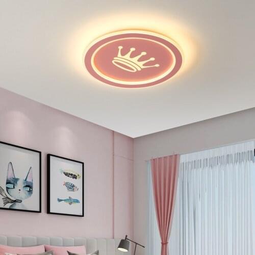 Modern LED Ceiling Lights Crown Pattern Childrens Room Lamp Bedroom Living Room Ceiling Lamp Home Decoration chandeliers Lights