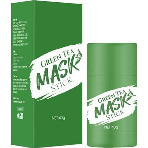 Green Tea Mask Stick Cleansing Face Clean Mask Mud Whitening Moisturizing Purifying Face Masks Clay Stick Oil Control Skin Care