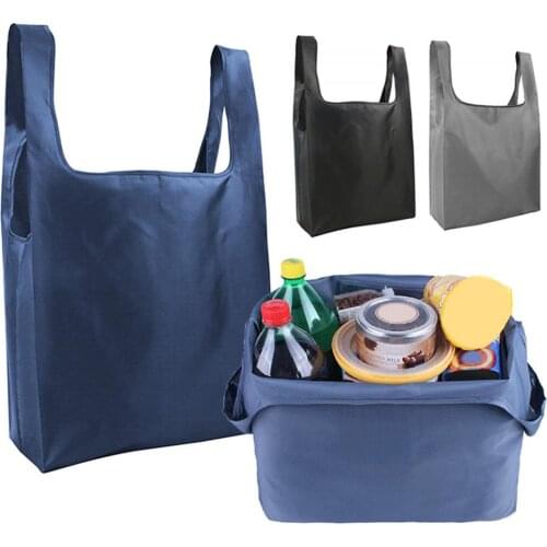 1pc Reusable Eco-Friendly Grocery Bags Oxford Cloth Foldable Portable Duty Shoulder Handbag Travel Shopping Bag