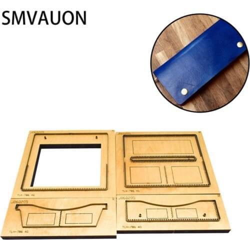 SMVAUON Fashion Wallet Wood Mold Cutting New Trend Diy Handmade Steel Mold Leather Bag Border Suitable For Die Cutting Machine