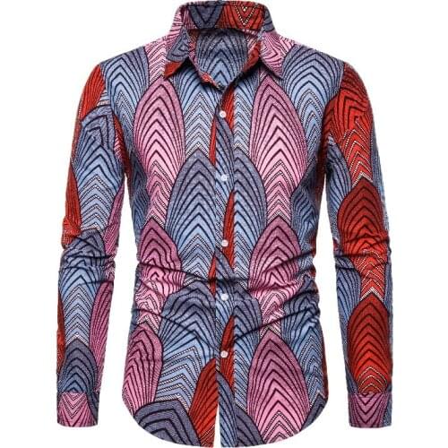 Mens Shirts New Luxury Homme Manche Longue Hip Hop Streetwear Retro Printed Social Slim Fit Chemise