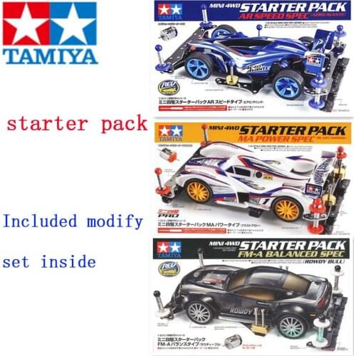 Tamiya Mini 4WD Starter Pack AR Speed Type (Aero Avante)/MA Power Type/FM-A Balanced SPEC 1/32 Scale Car Model 18647/18706/18710