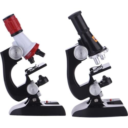 New Microscope Kit Lab LED 100X/200X/450X Home School Educational Toy Gift Biological Microscope For Kids Child