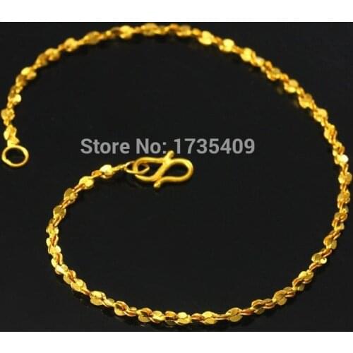 Solid 999 24K Yellow Gold / Perfect Star Bracelet 3.0g 6.7" L