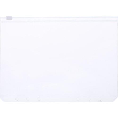 Clear PVC Storage Bag Pouch For Notebook Diary Day Planner Zipper Business Cards