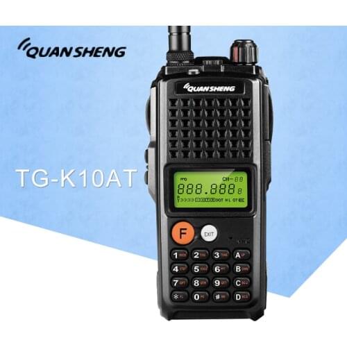 10W QuanSheng TG-K10AT Walkie Talkie 10km TG K10AT Radio Comunicador 10KM UHF400-470MHz Optional VHF Band Two Way Radio 4000mAh