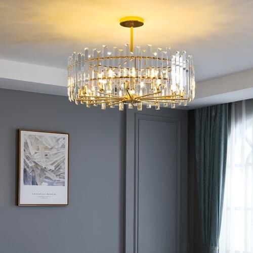 Light luxury crystal living room chandelier luxury bedroom lamp simple restaurant room post-modern net red lamps