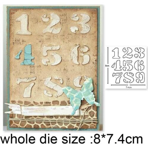 2020 New Metal Dies Numbers 1-9 Cutting Dies For DIY Scrapbooking Dies Album Paper Cards Making Embossing Decorations Craft Dies