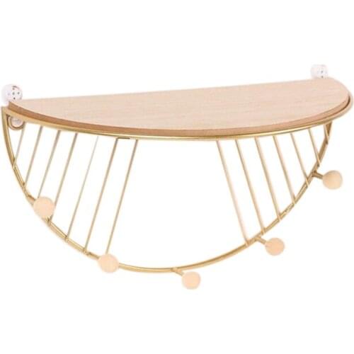 Modern Simple Iron Hook Wall Shelf Home Decor Living Room Wall Shelves Decorative Nordic Creative Floating Shelf