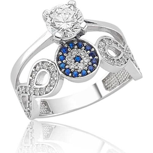 Tevuli 925 Sterling Silver Solitaire The Genres Change Infinity ladies ring