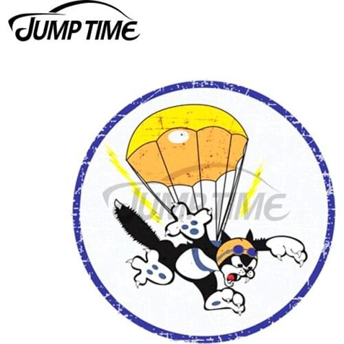 Jump Time 13x13cm For 503d Parachute Infantry Battalion Grunge Style Decal Occlusion Scratch Laptop Car Stickers Car Assessoires
