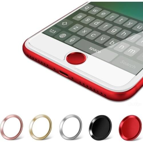 Alloy Touch ID Button Protector Sticker Home keypad keycap For iPhone 7 6S 6 5 5S SE Fingerprint Unlock Touch free shipping